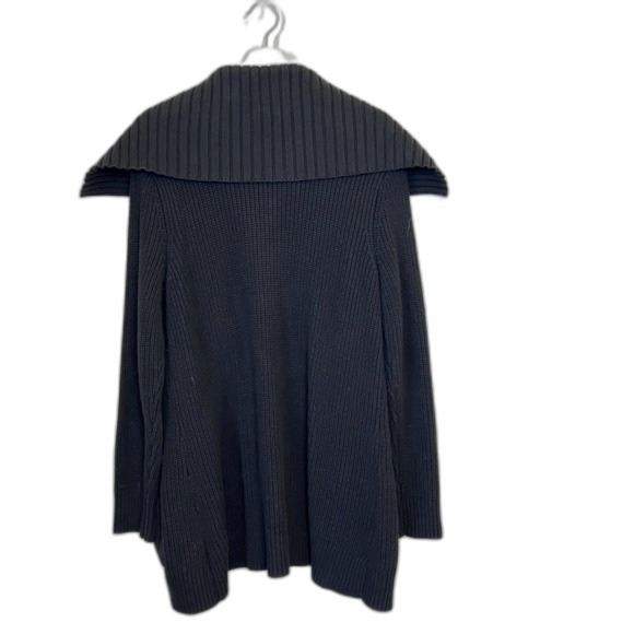 Michael Kors Black Button Up Hooded Sweater - Size L - Picture 8 of 14